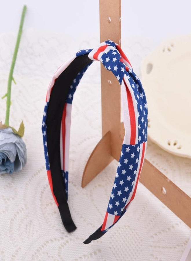 Guqqeuc American Flag Headband Knotted Patriotic Headbands for Women Girls Stars Stripes Twist Hairband for USA Independence Day Hair Accessories for Womens 4th of July Headband for Girls - Image 5